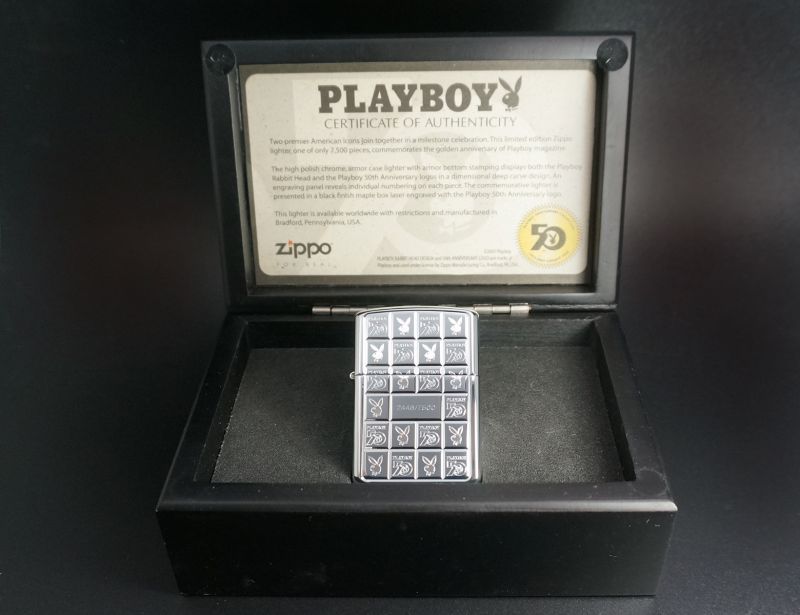 画像: zippo PLAYBOY 50周年記念 ArmorCase 2003年製造