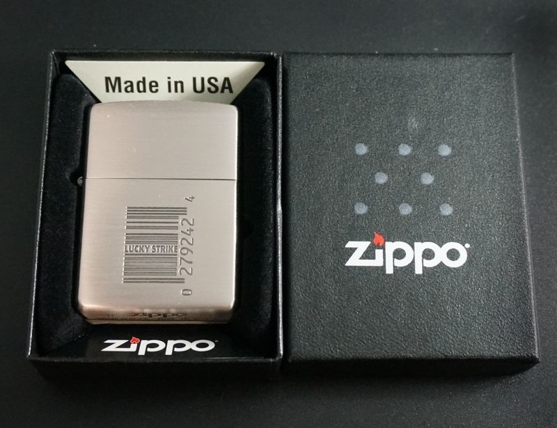 画像: zippo LUCKY STRIKE バーコード柄　2005年