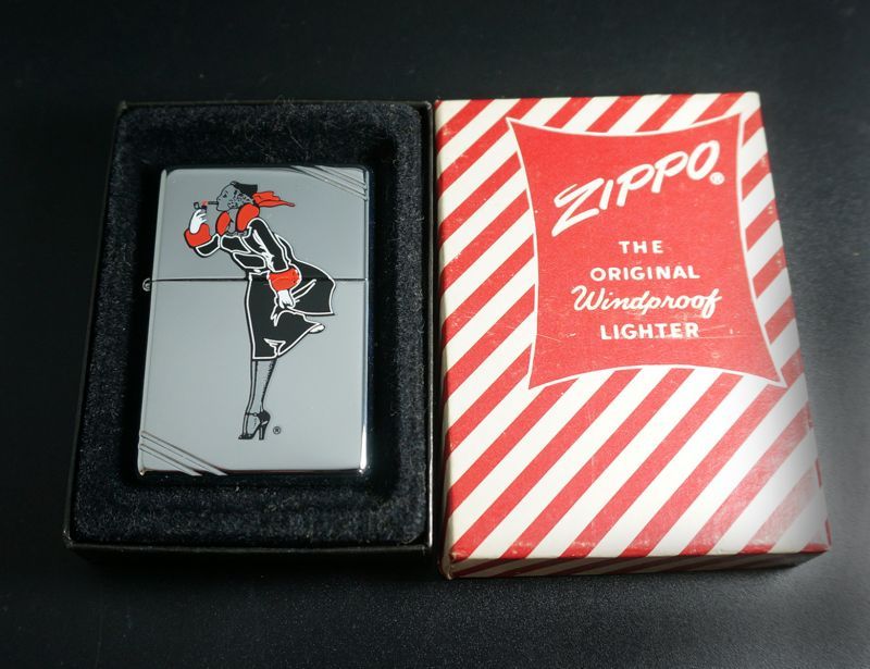 画像: zippo WINDY レッド/ブラック #260 2004年製造 