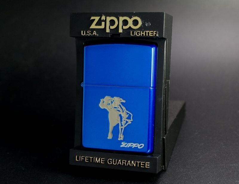 画像: zippo WINDY シルエット ブルーイオン 1999年製造