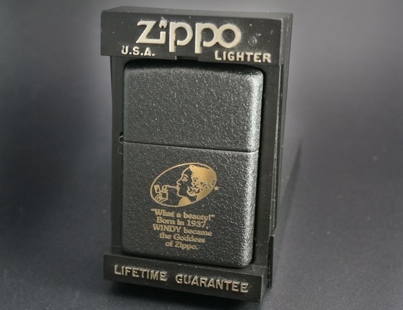 画像: zippo WINDY 「What a beauty！」 クラックル 2002年製造 