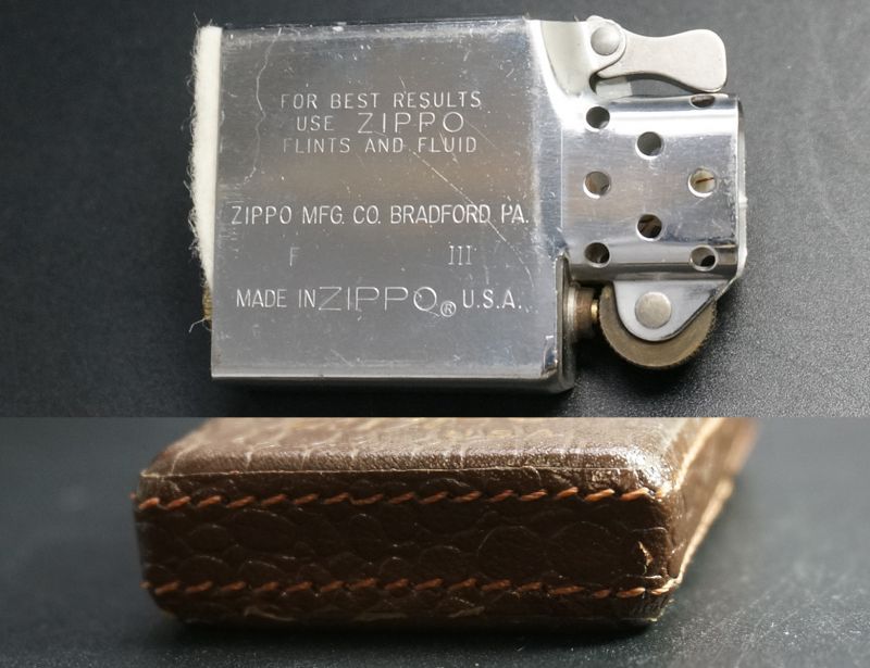 画像: zippo 革巻き ダークブラウン 1987年製造