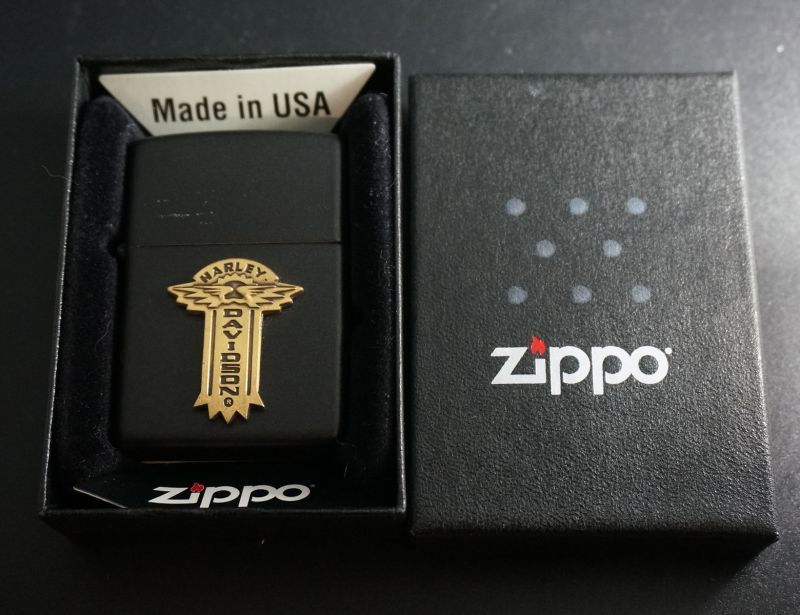 画像: zippo HARLEY-DAVIDSON 黒マット 1996年製造 