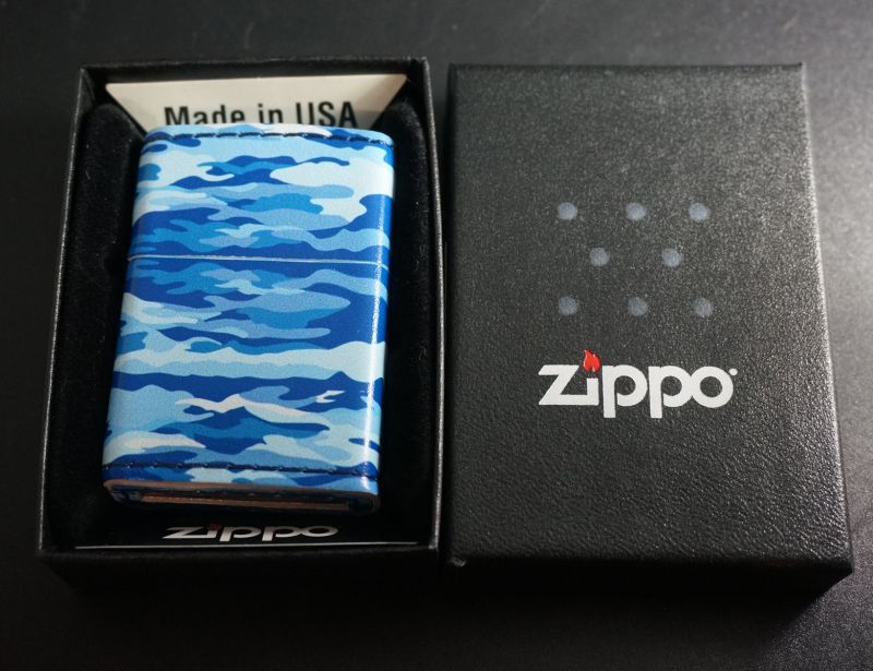 画像: zippo 革巻き NEWカモフラージュ B