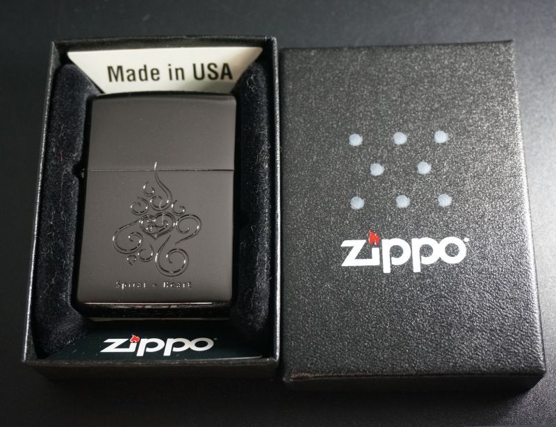 画像: zippo Spiral Heart ブラックニッケル 2005年製造