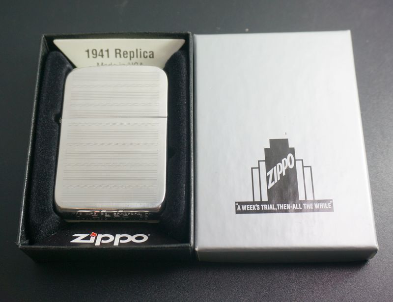 画像: zippo 1941REPLICA エンジンタン 両面 D 2002年製造