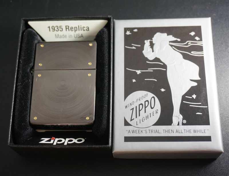 画像: zippo 1935REPLICA SPIN＆スクリュウ BK