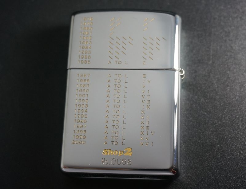 画像: zippo INDENTIFICATION CODES（年代識別コード）2000年製造