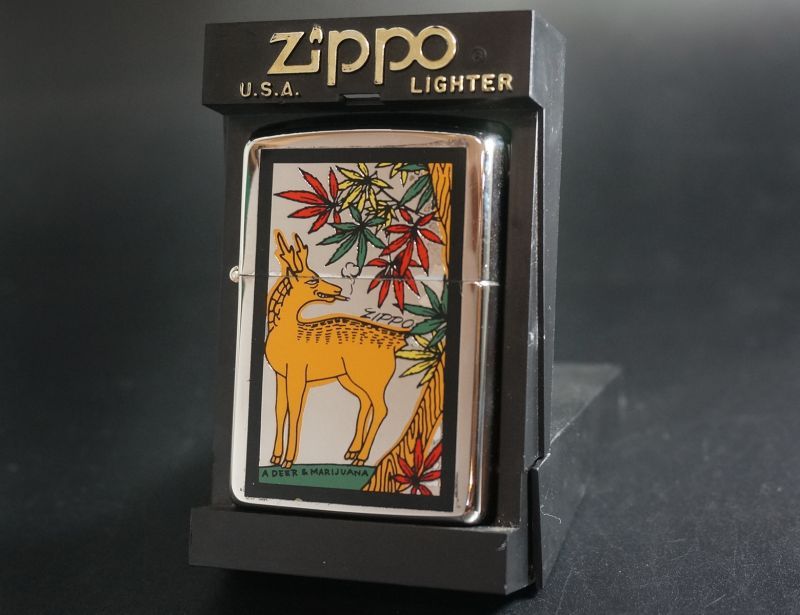 画像: zippo 花札 トリックアート シカ 1994年製造