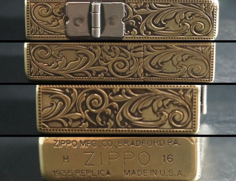 画像: zippo 1935REPLICA サイド三面唐草 1935DL3FA BS