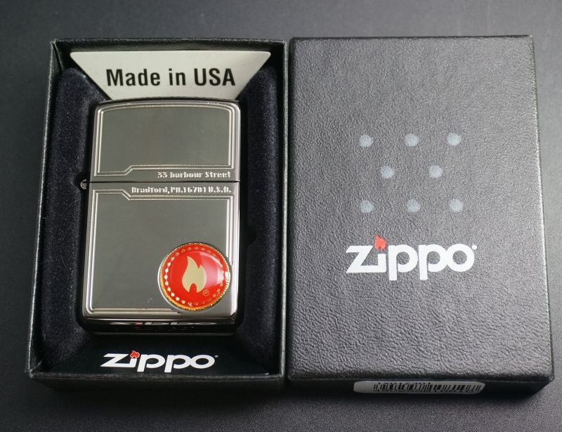 画像: zippo ファイヤーフレームメタル BK