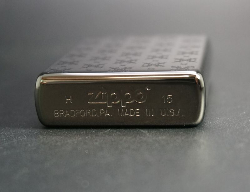 画像: zippo ベーシックモノグラム BK