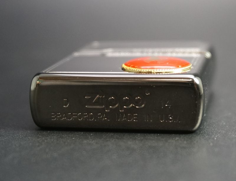 画像: zippo ファイヤーフレームメタル BK