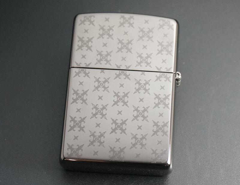 画像: zippo ベーシックモノグラム BK