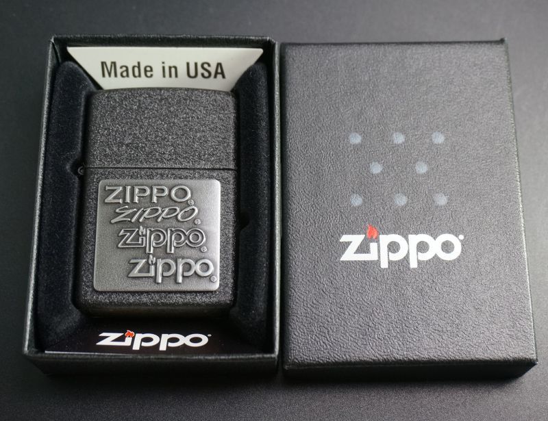 画像: zippo ブラッククラックル プレート SV