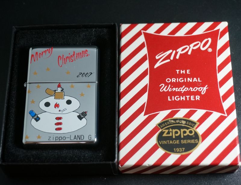 画像: zippo 「zippo-LAND G.」オリジナル 2007年 X'mas フラットトップ