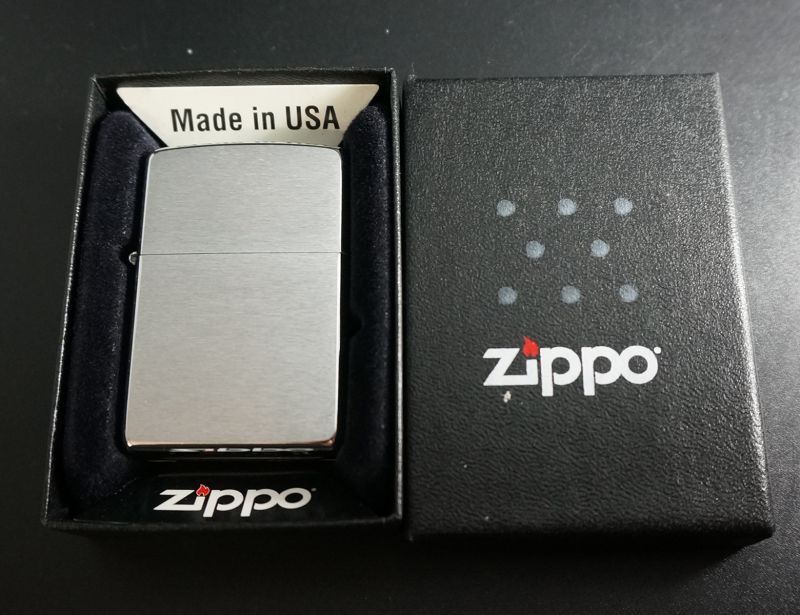 画像: zippo #200 ブラッシュ・クローム 2003年製造 