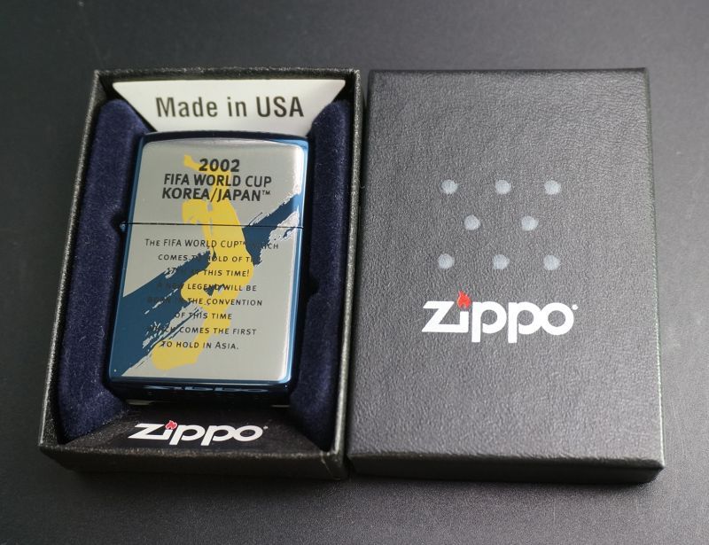 画像: zippo FIFA KOREA JAPAN ブルーチタン 2001年製造