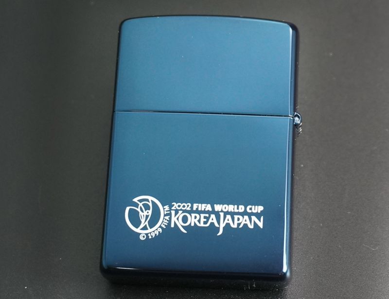 画像: zippo FIFA KOREA JAPAN ブルーチタン 2001年製造