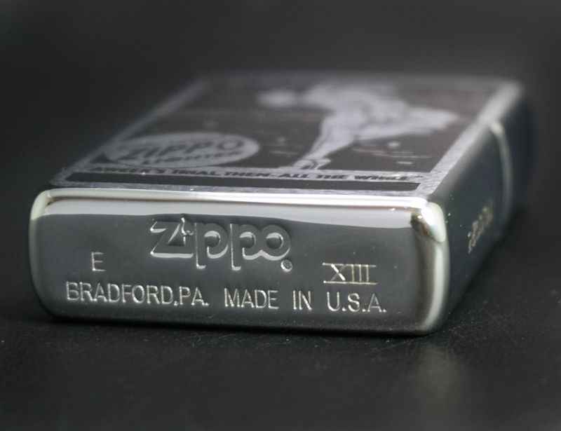 画像: zippo WINDY  黒プリント #200 1997年製造