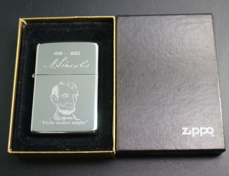 画像: zippo アメリカ16代大統領リンカーン 1989年製造