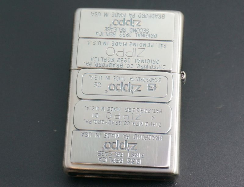 ZIPPO 歴代ボトム刻印 重厚メタル ユーズド