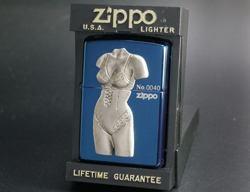 画像: zippo SEXY メタル ブルーチタン NO.40 2002年製造