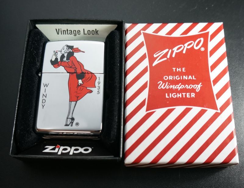 画像: zippo WINDY レッド #260CC 2001年製造