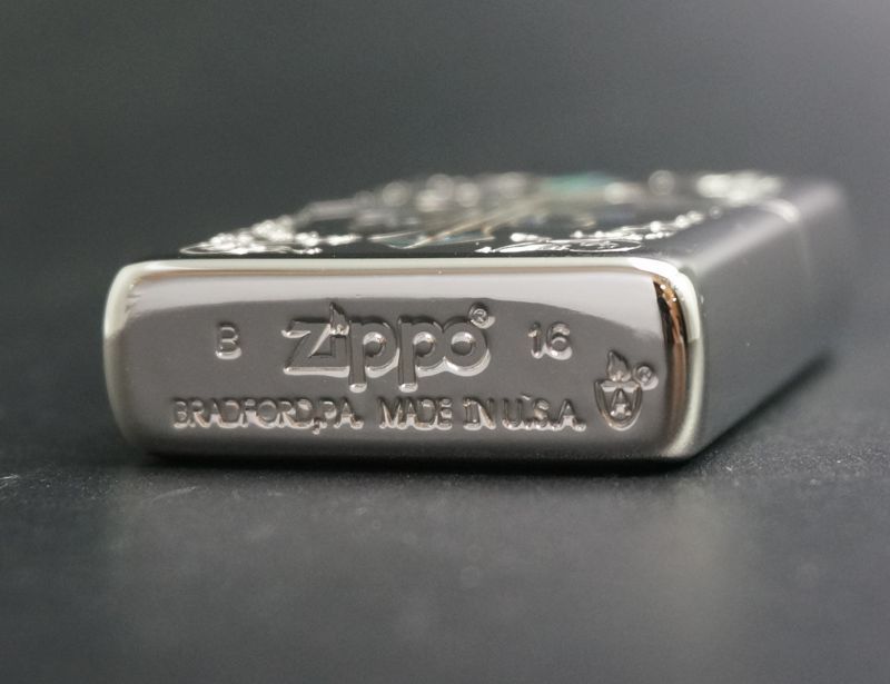 画像: zippo ARMOR 貝貼りシリーズ　クロス　両面加工