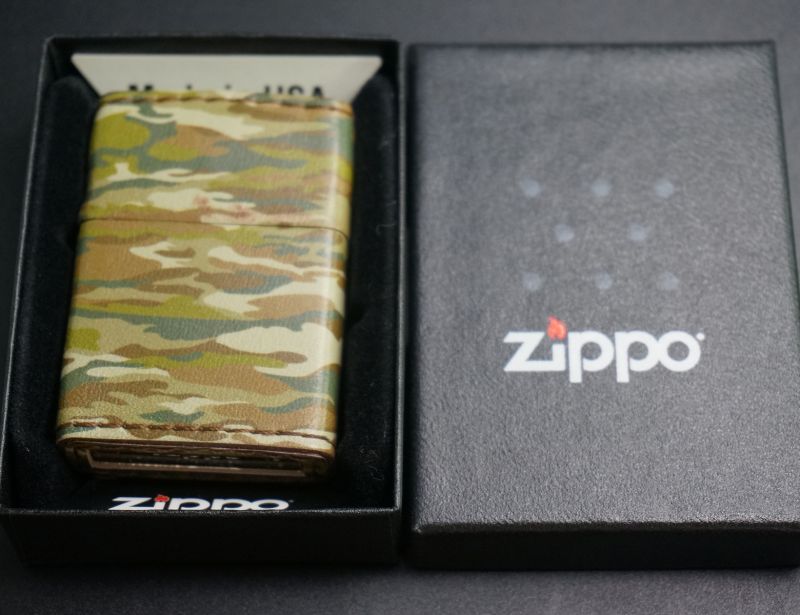 画像: zippo 革巻き NEWカモフラージュ C