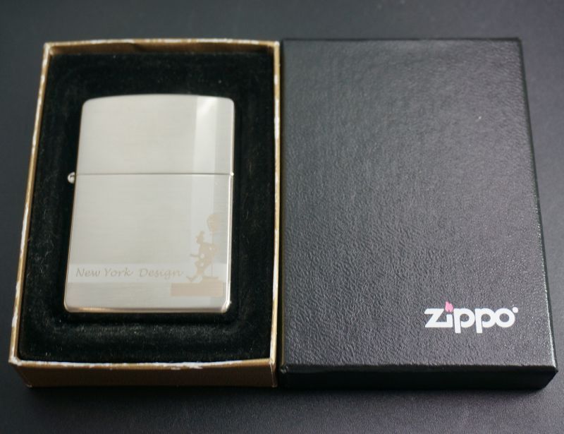 画像: zippo ドランカー シルバーサテーナ 2002年製造