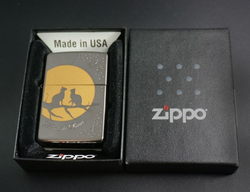 画像: zippo ムーンライトラヴァ-ズ ネコ