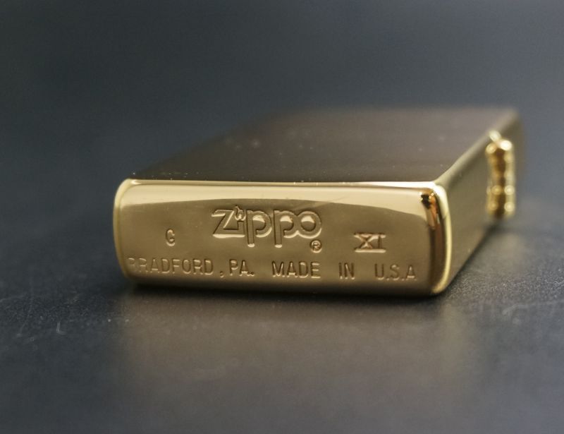 画像: zippo WINDY 金メッキ エッチング 1995年製造