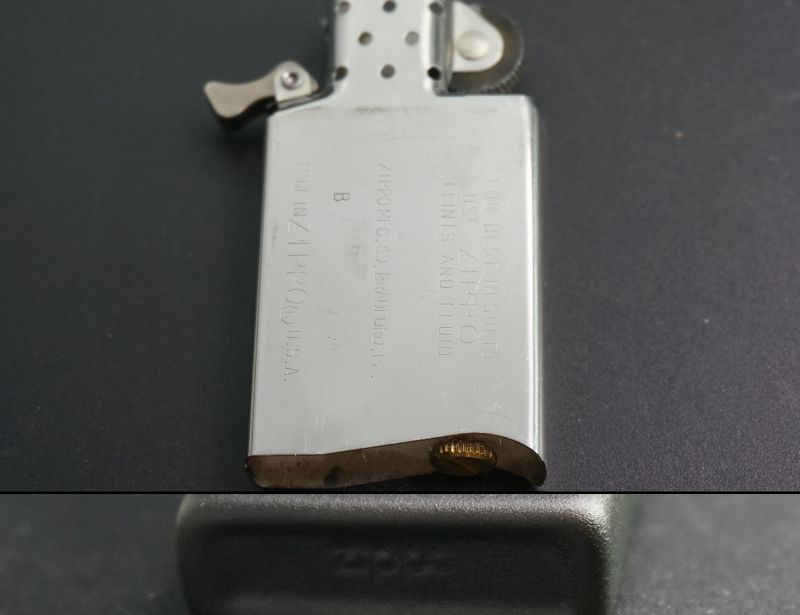 画像: zippo 黒マット スリム 1990年代製造