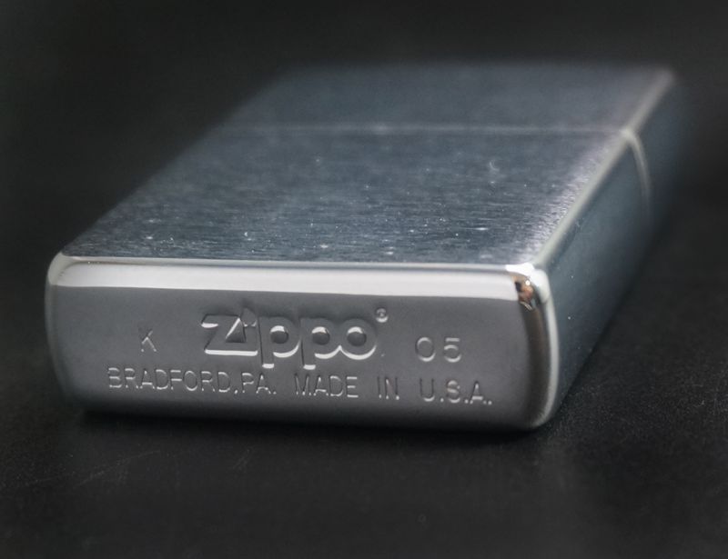 画像: zippo #200 ブラッシュ・クローム 2005年製造 