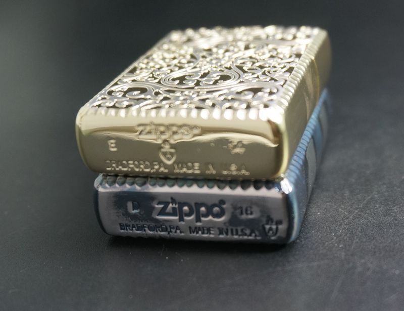 画像: zippo ペア ARMOR 2FRアラベスク SV＆SG