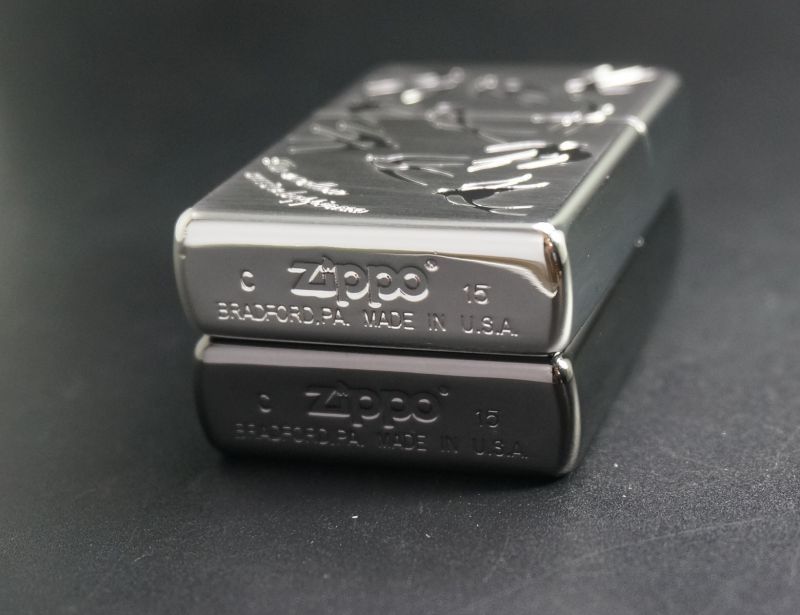 画像: zippo ペア スワローキャリーズ ハピネス SV＆BK