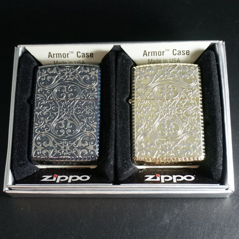 画像1: zippo ペア ARMOR 2FRアラベスク SV＆SG