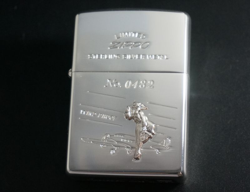 画像: zippo WINDY 純銀メタル 飛行機 1997年製造