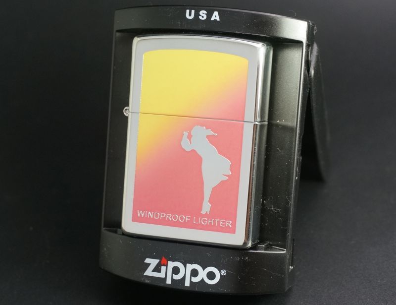 画像: zippo WINDY シルエット ピンク #250 2001製造