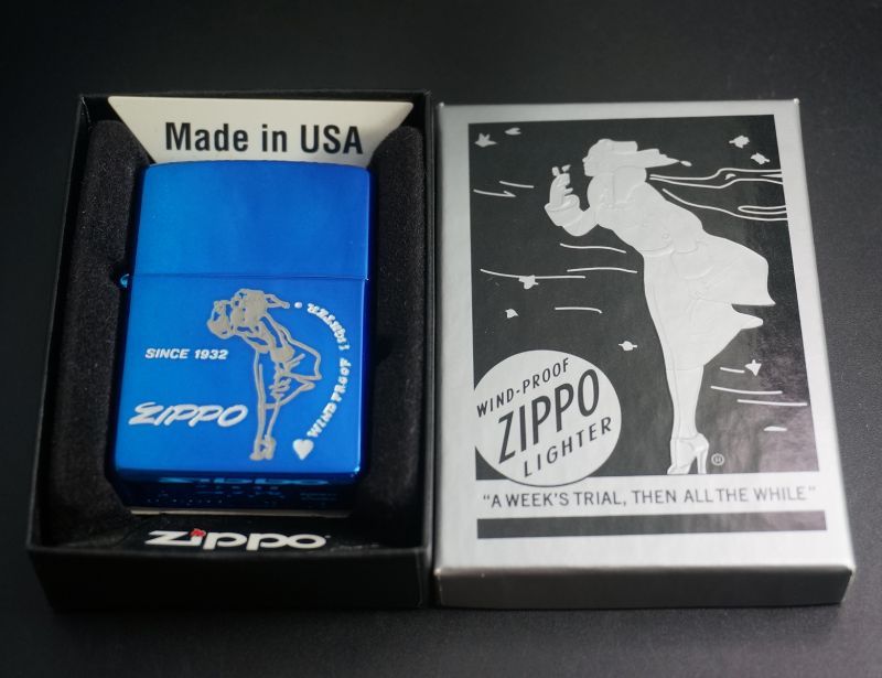 画像: zippo WINDY ブルーイオン 2000年製造