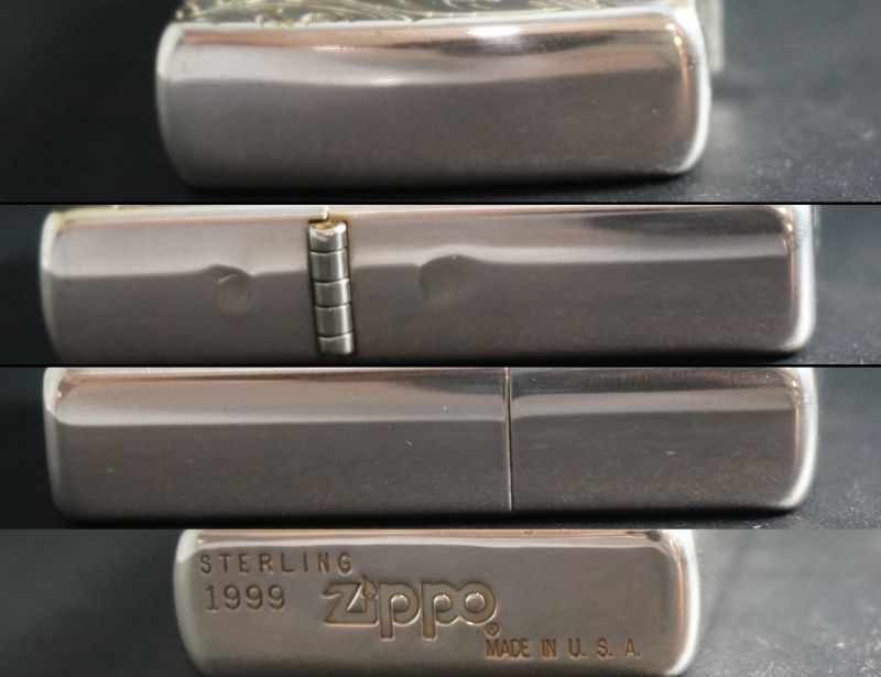 画像: zippo スターリングシルバー カラクサ 1999年製造