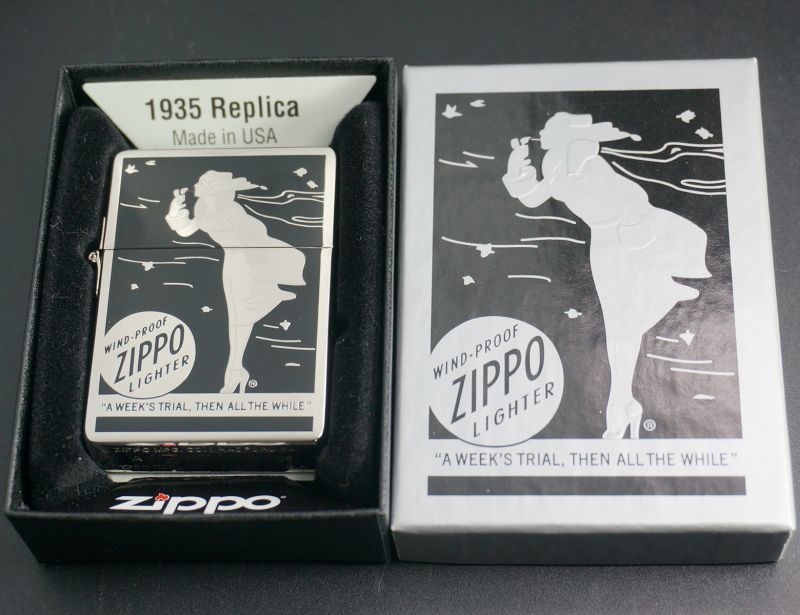 画像: zippo WINDY 1935レプリカ シルバーメッキ 2008年製造