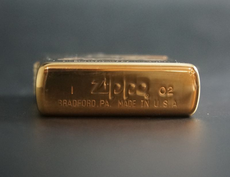 画像: zippo ロゴ ブラスミラー 2002年製造