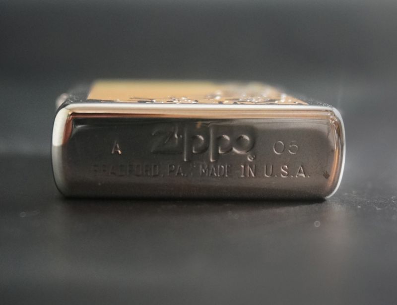 画像: zippo ハイビスカス オレンジ 2005年製造