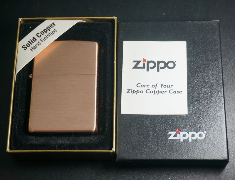 画像: zippo SOLID COPPER（純銅) ブラッシュ 2003年製造