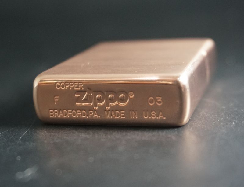 画像: zippo SOLID COPPER（純銅) ブラッシュ 2003年製造