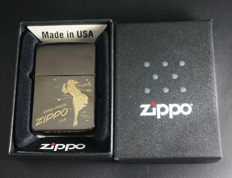 画像: zippo WINDY ブラックニッケル 金入れ 1985年製造