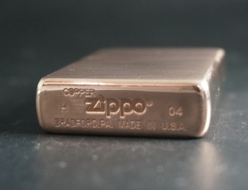 画像: zippo SOLID COPPER(純銅）サテーナ 2004年製造 キズあり