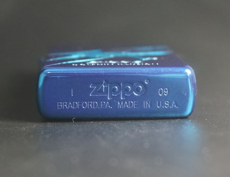 画像: zippo ドルフィン シェル ブルーチタン 